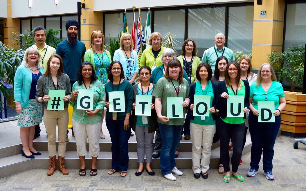 JaclynEST89's tweet photo. @maureentphelan the DTC team at the STC got loud for mental health awareness! #GETLOUD #cra_pride https://t.co/FFmiwbaCkP