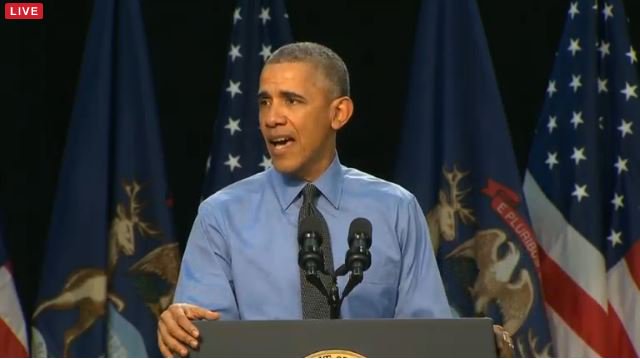 WLNS's tweet photo. "Flint's recovery is everybody's responsibility" - @POTUS in Flint. Watch: https://t.co/xEvv4kamMK #ObamaFlint https://t.co/smCLT074sY