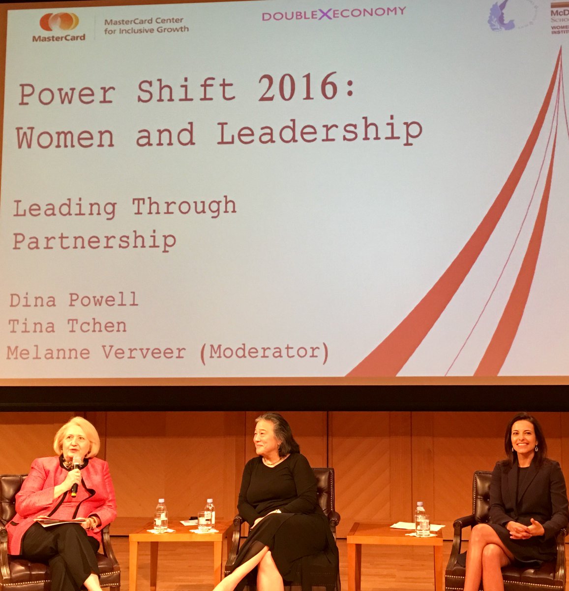 CEOVazquez's tweet photo. Powerful role models @MelanneVerveer, Tina Tchen & Dina Powell @ #PowerShift16 discuss how to lead thru partnerships https://t.co/S0nagDweBm
