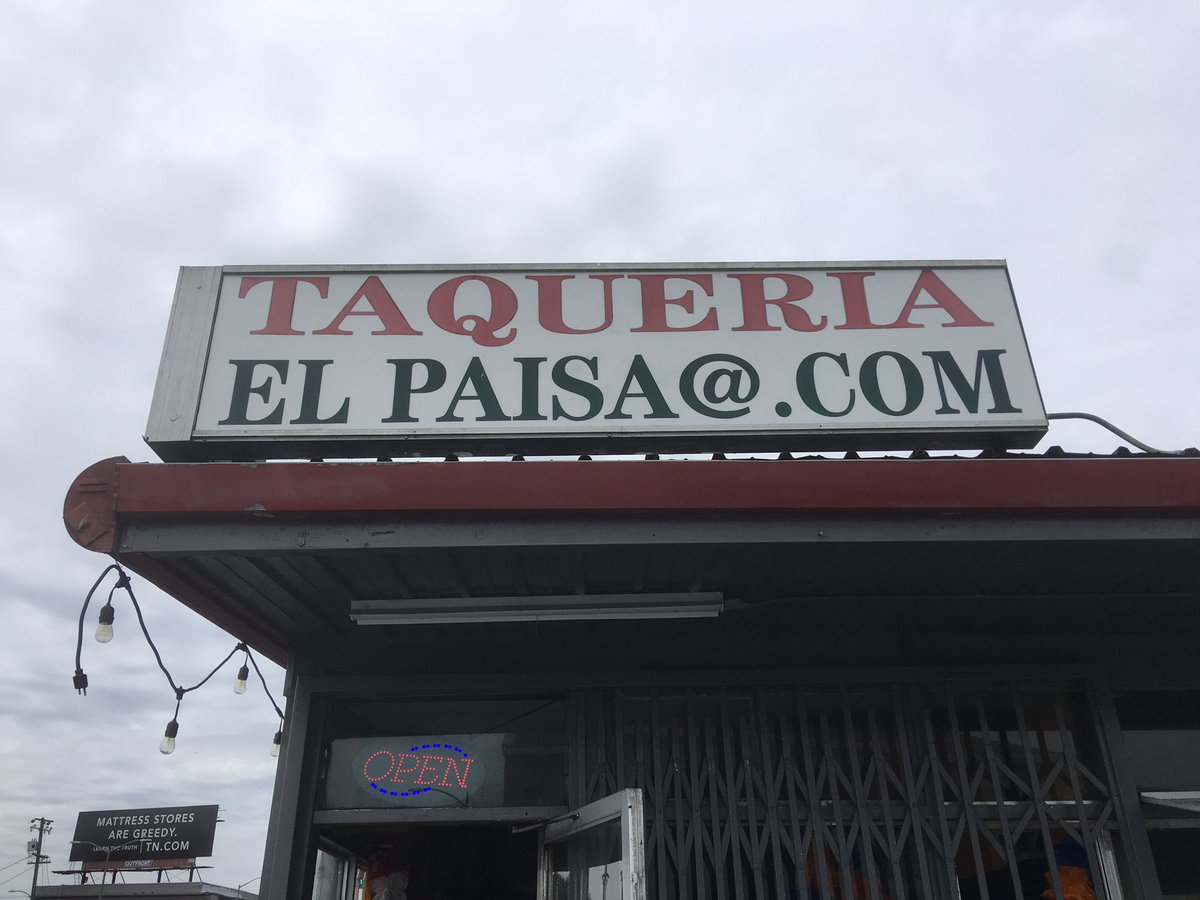 cfarivar's tweet photo. One day, someone in #Oakland will crack the code as to why this amazing taqueria has such a ridiculous name. https://t.co/rqzCy2VGgN