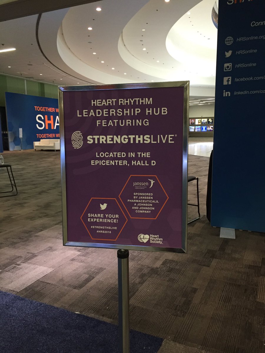 Now open! Visit #StrengthsLIVE in the EPicenter at <a href="/HRSonline/">Heart Rhythm Society</a>'s #HRS2016 now through Saturday!