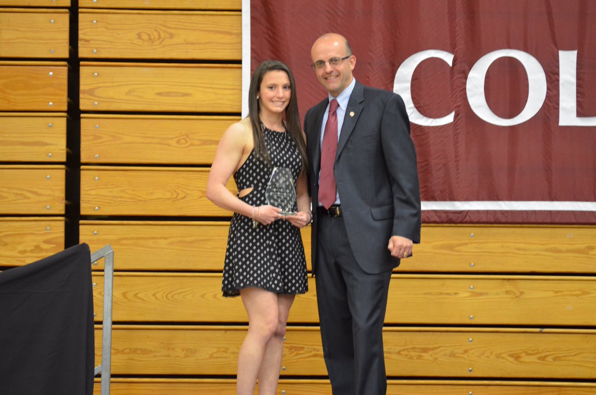 SCWGym's tweet image. Congrats to Marissa DeAngelo on winning the Springfield College Outstanding Individual Female Student Athlete Award🐾