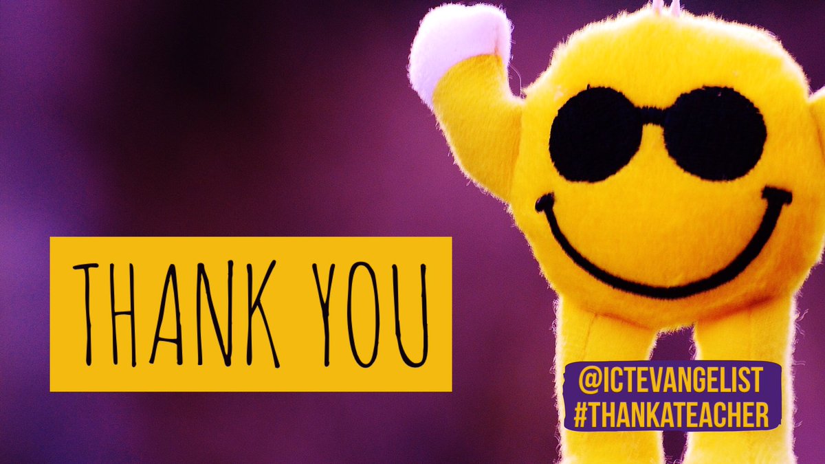 ICTEvangelist's tweet photo. The problem with saying thank you is once you start it's hard to stop! #ThankATeacher https://t.co/R8sN7FZ6VJ