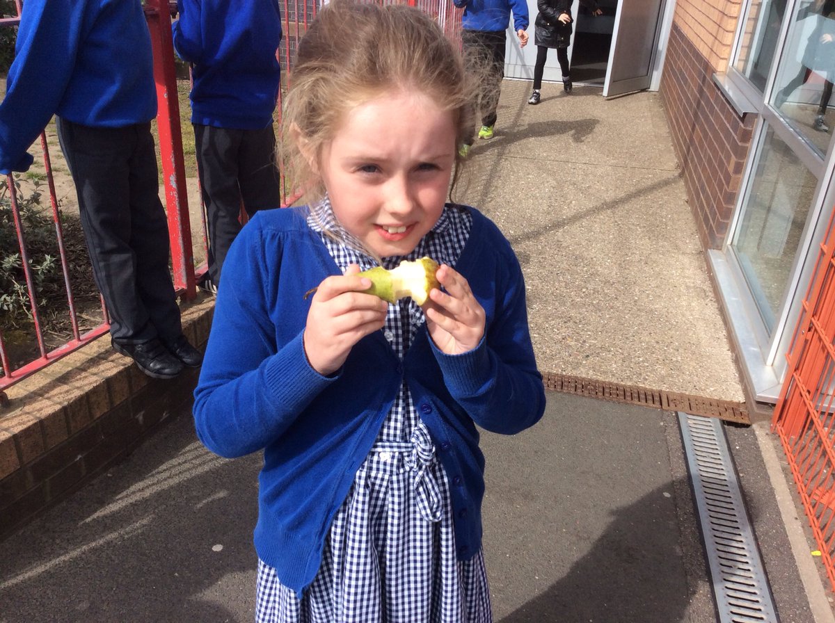 ShirePrimary's tweet photo. KS2 children enjoying the new Shiremoor Voice initiative to encourage eating your five-a-day. #FiveADayChallenge https://t.co/G2ey27vl2U