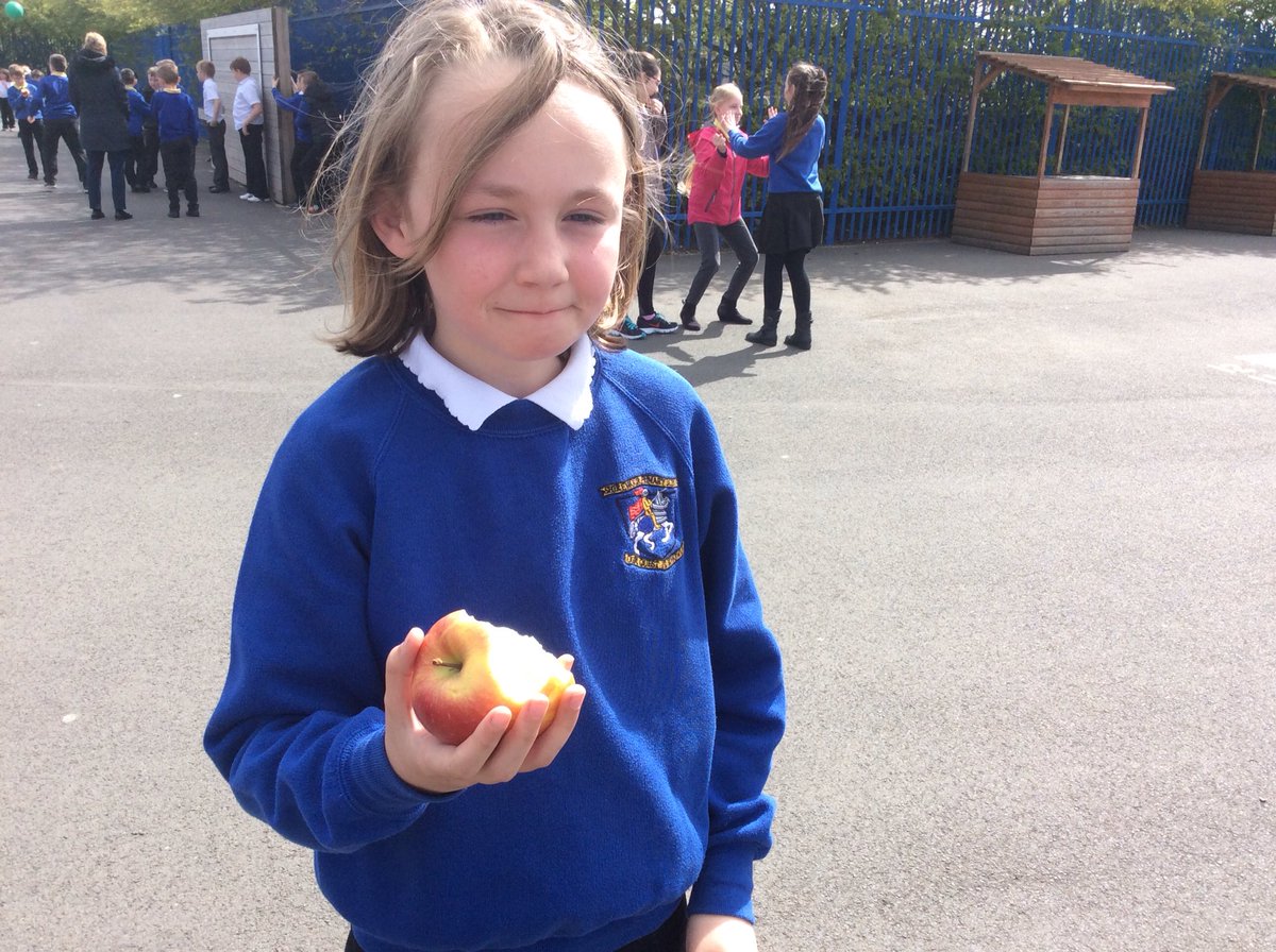 ShirePrimary's tweet photo. KS2 children enjoying the new Shiremoor Voice initiative to encourage eating your five-a-day. #FiveADayChallenge https://t.co/G2ey27vl2U