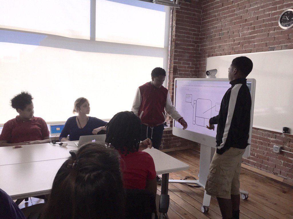 tysieray's tweet photo. 7th grade students at Think Big pitching ideas to solve problems in Sudan! @thinkbigKC #CAofKC https://t.co/4y8huT3vjc