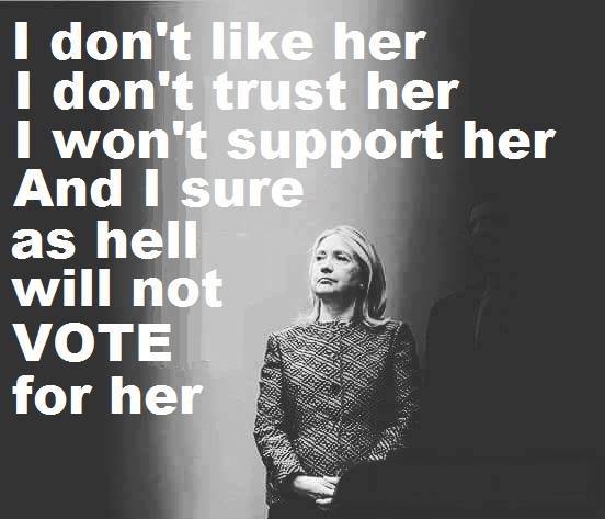 Kratzer1Laura's tweet photo. #DropOutHillary We already said no once. #BringClintonToHeel https://t.co/HhrtTpDvME