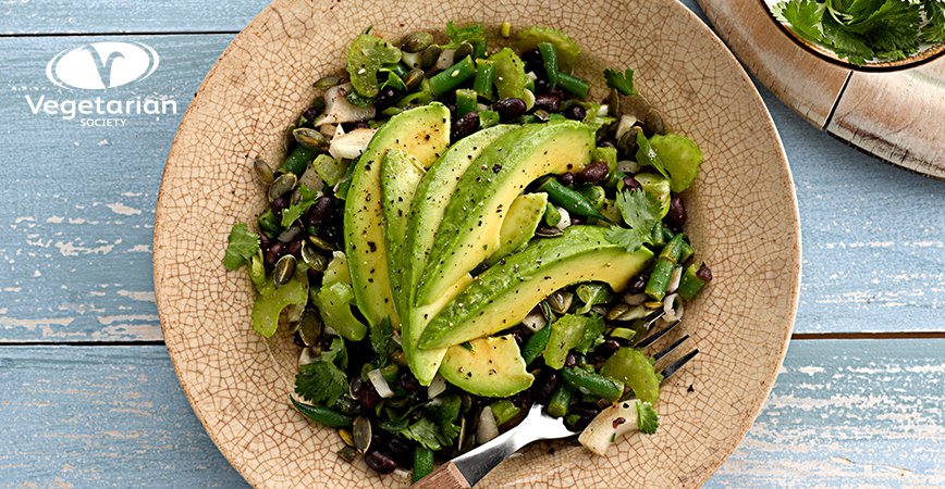 vegsoc's tweet photo. Black bean and avocado salad  - from Happy, Healthy and Delicious #recipe  https://t.co/QGxQOUf6kf #veggie https://t.co/Q4PybgIHzx