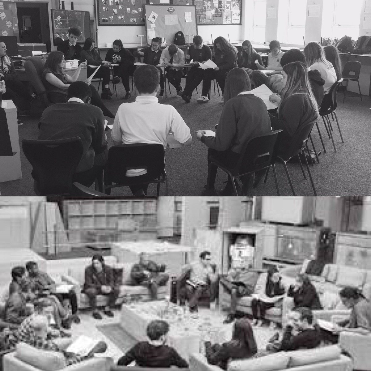 BGPerfArtsCo's tweet photo. So the main cast just had their first read through. This photo reminded us of  #MayThe4thBeWithYou https://t.co/8AuFTu6H8g