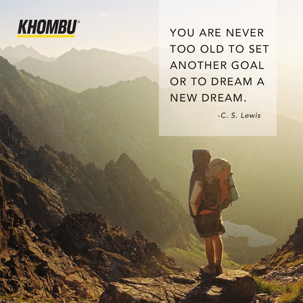 khombu1's tweet photo. "You are never too old to set another goal or to dream a new dream." - C. S. Lewis
#TrueAdventurers #Khombu https://t.co/J73K1bUTZH