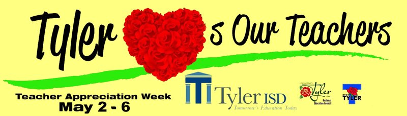 TylerISD's tweet photo. We think Tyler ISD has the best teachers in East Texas! #teacherappreciation #tisdheroes https://t.co/uXVJb3hKvT