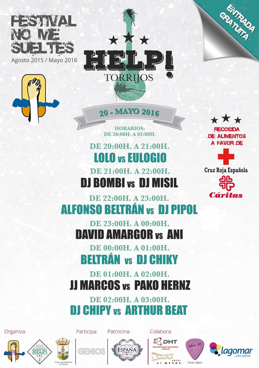 help_festival's tweet photo. Horarios de #HelpTorrijos @FestivalNMS @Sidecarsrock @misscaffeina @CYCLEROCK @MundoDiverxa @CircusCommunity https://t.co/sCeTS70KM6