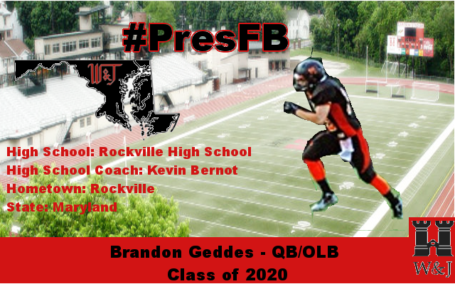 WJFootball's tweet photo. Pumped to add the 5th member of the #DMVCrew @Geddeezy  from Rockville HS #MD #PresFB https://t.co/sEZojGIliJ