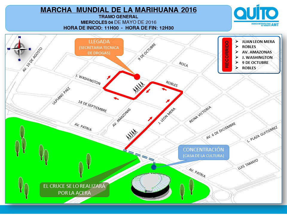 EcuNix's tweet photo. Recuerde: Operativo de tránsito por la marcha del Día Mundial de la Marihuana. https://t.co/u1N46XzZbM