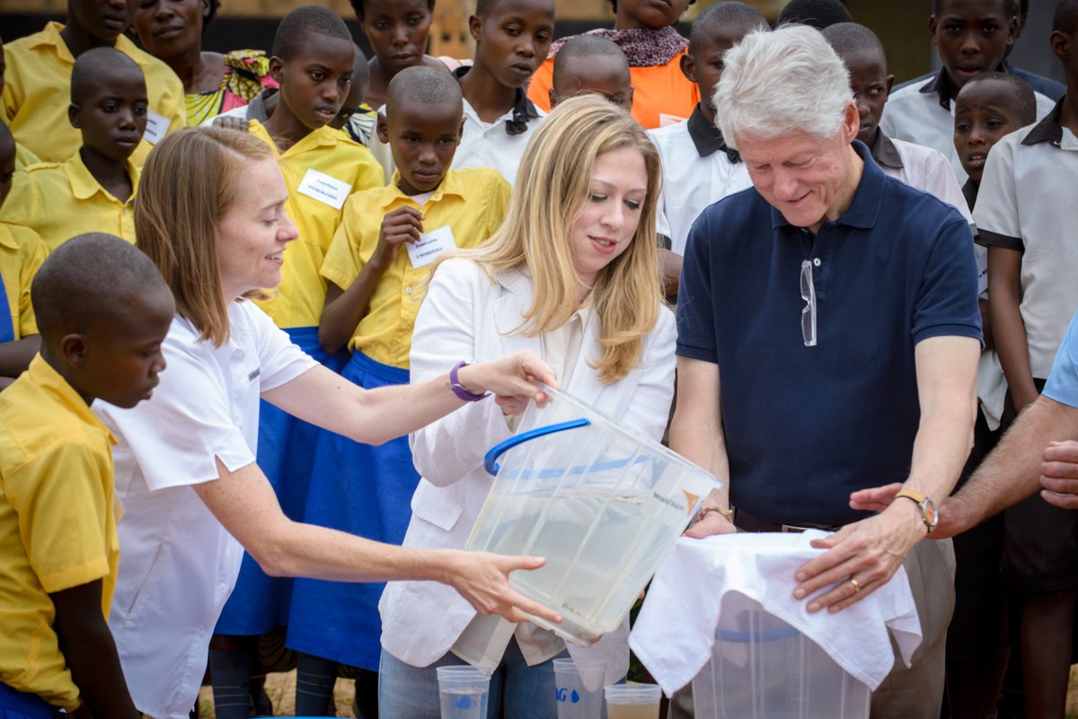Thank you <a href="/billclinton/">Bill Clinton</a> <a href="/ChelseaClinton/">Chelsea Clinton</a> <a href="/ClintonGlobal/">Clinton Global Initiative</a> for sharing #powerofclean in Rwanda w/ <a href="/ProcterGamble/">Procter & Gamble</a> packets!