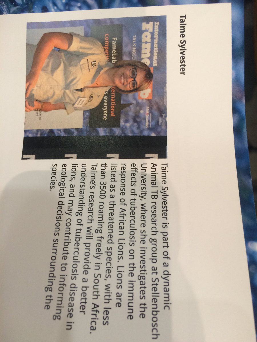 Imagine a world without lions? There will be chaos... Taime on stage. #FameLabSAFinals@FameLabUK@zabritish@agentzee