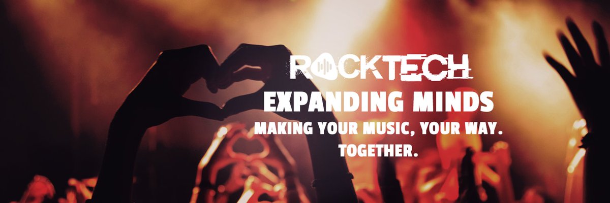 RockTechMusic's tweet image. So... our new branding for Rocktech, founded 1994. Can't wait to inspire young musicians across the region!