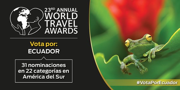 MFAEcuador's tweet photo. NOW: #VoteForEcuador from anywhere in the world https://t.co/6oRcYYNbD9 #WTA2016 https://t.co/kBy3cUkeS2