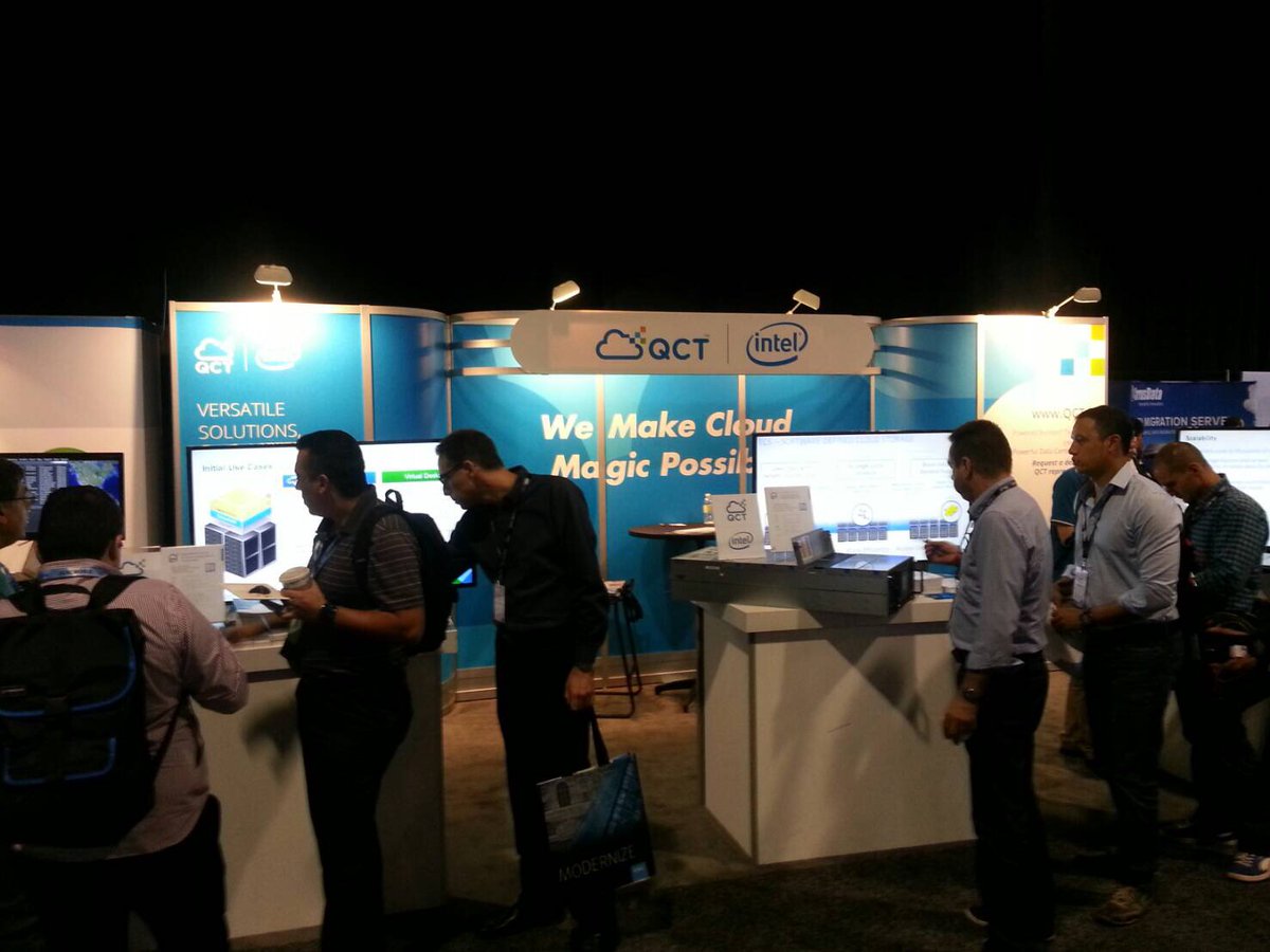 QuantaQCT's tweet photo. It's showtime! Stop by #EMCWorld booth 870 and chat with us about our EMC-validated technologies and solutions. https://t.co/G5PEHPFEpY