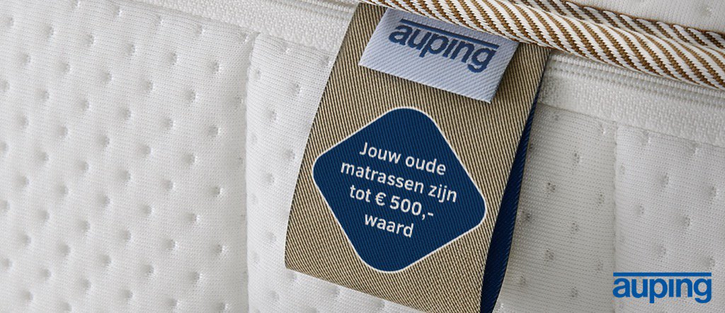 Ruil je oude matrassen in, en ontvang tot wel € 500,- voordeel op nieuwe Auping matrassen. bit.ly/retouractie