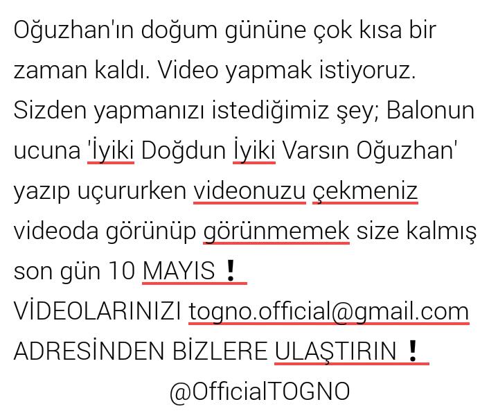 OfficialTOGNO's tweet photo. Son Gün 10 Mayıs Acele Edelim 🙏 #3AdamFc #OKFC #OğuzhanKOÇ https://t.co/Qcymuk4Gqx