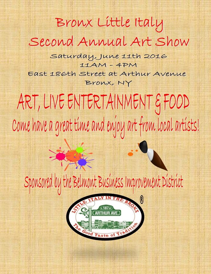 GiveMeTheBronx's tweet photo. Art, Entertainment and mouthwatering food-Bronx Little Italy Annual Art Show's on this June!
https://t.co/DseERwVhoI https://t.co/S4qqluZavd