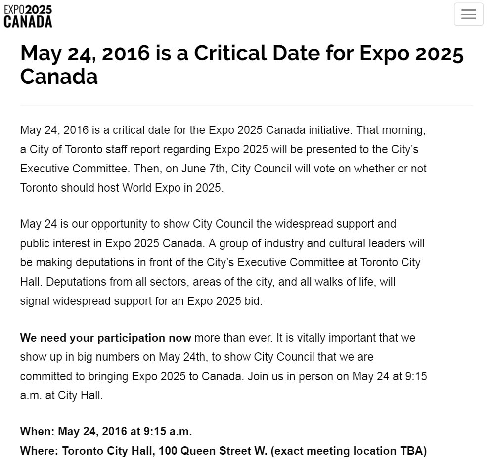TorDanIdeas's tweet image. Your voice is needed #Ward30 Come out and support #Expo2025 May 24th expo2025canada.ca/may24/ via @ExpoCanada2025