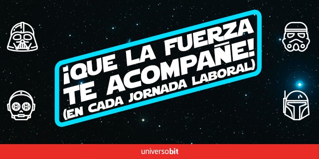 universobitcom's tweet photo. En este día tan especial para todos nosotros, no podíamos dejar saludarte... #MayThe4thBeWithYou #UniversoBit https://t.co/SqivKgcsUQ
