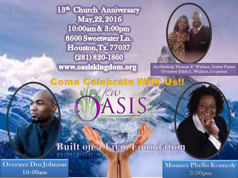 GlammHouston's tweet photo. NEW OASIS KINGDOM ASSEMBLY 13th ANNIVERSARY MAY 22ND. https://t.co/PxAXXdPMMT https://t.co/PSFYRrrEtg