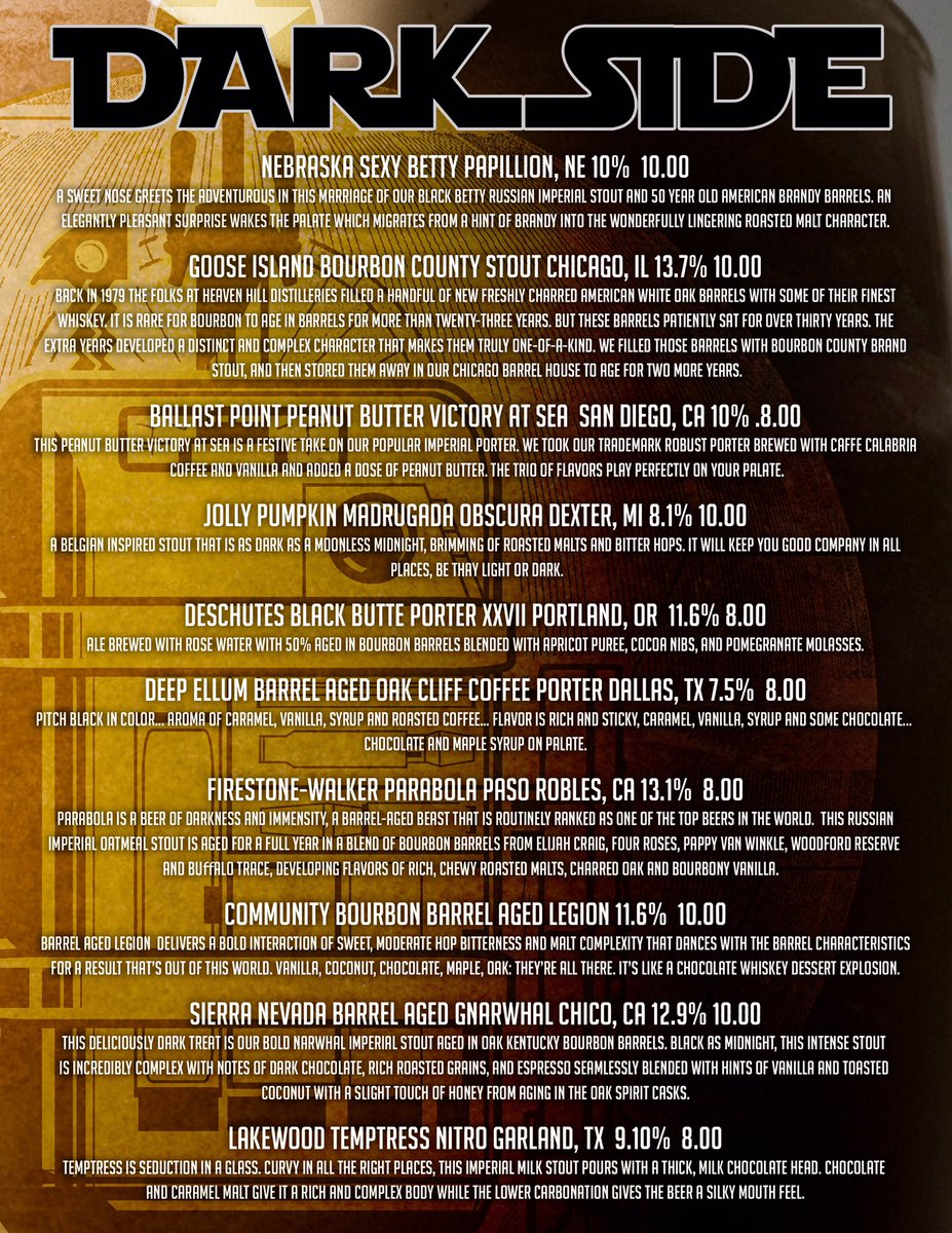 #MayThe4thBeWithYou tap list
