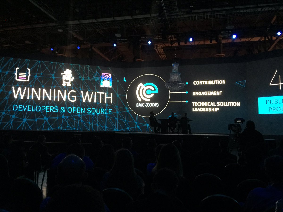 azurestack_guy's tweet photo. Great Stage for #emccode on #emcworld general Session @EMCcode https://t.co/4z02W710eN