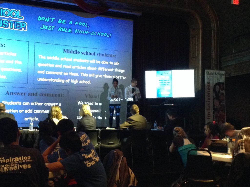 MrsESteward's tweet image. JAL Ss take the stage again with the high school myth buster app! Amazing design! #MSICEdAppHack @JALPrincipal