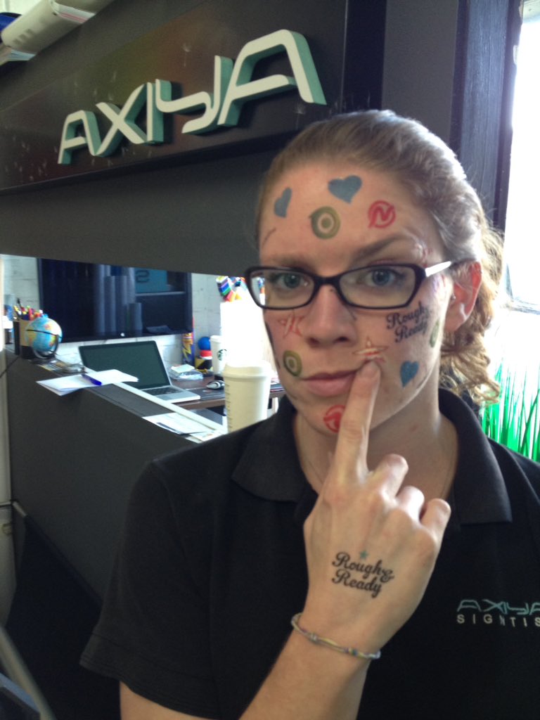 Playing around with our temporary tattoos like we haven't got any proper work to do :-) #thesigngroup