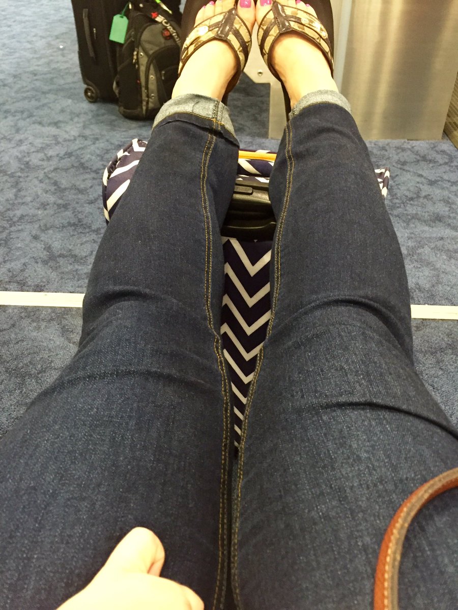 WorkingMommySec's tweet photo. After walking 2 miles to my gate I better put my feet up.  #workingmom #travelingwhilepregnant  #26week #pregnant https://t.co/39t91VOAWI