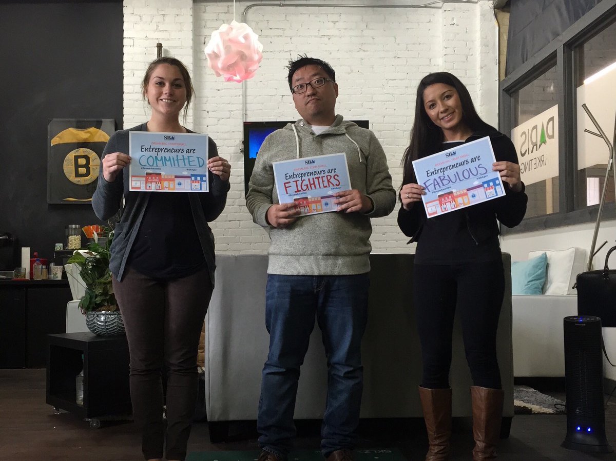 Brittgetssocial's tweet photo. @SBAgov celebrating National Small Business Week at Paris Marketing this week. #DreamSmallBiz #Worcester https://t.co/iUgtOyuKi2