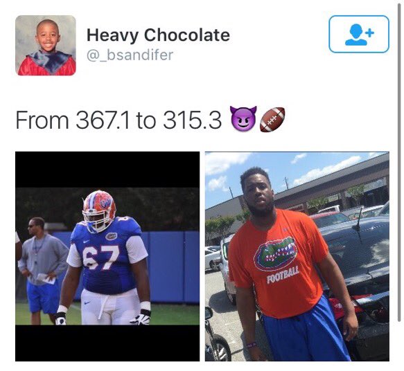 VarsityHouseUF's tweet photo. This is what hard work looks like #GoGata #Transformation https://t.co/QM4X12XS6o