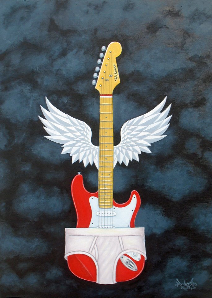 Pascal_Cormier's tweet photo. This piece I did as a logo for my good friends @LesHotesses! #Guitar #Bobettes #HotessesDHilaire #PascalLeoCormier https://t.co/3TYRGM1CHZ