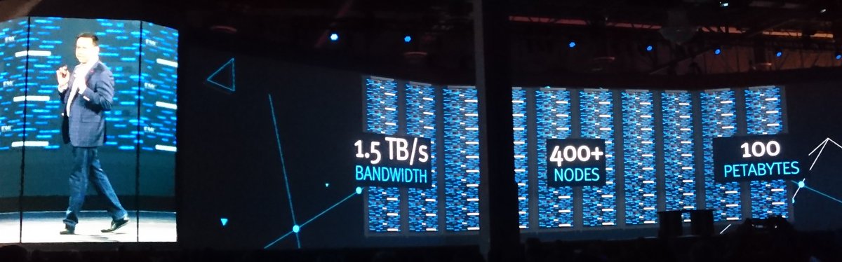 JaviBarIO's tweet photo. Unveiling of #ProjectNitro it's amazing!!  All flash #Isilon #EMCWORLD https://t.co/cyEkzvznM2