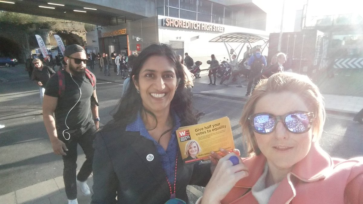 EvelynStyilst's tweet photo. We campaigned our 💚s out for the @WEP_UK #VoteWE at #shoreditchhighst  @Harini_Iyengar #LondonMayor2016 https://t.co/hGS9Ovzief