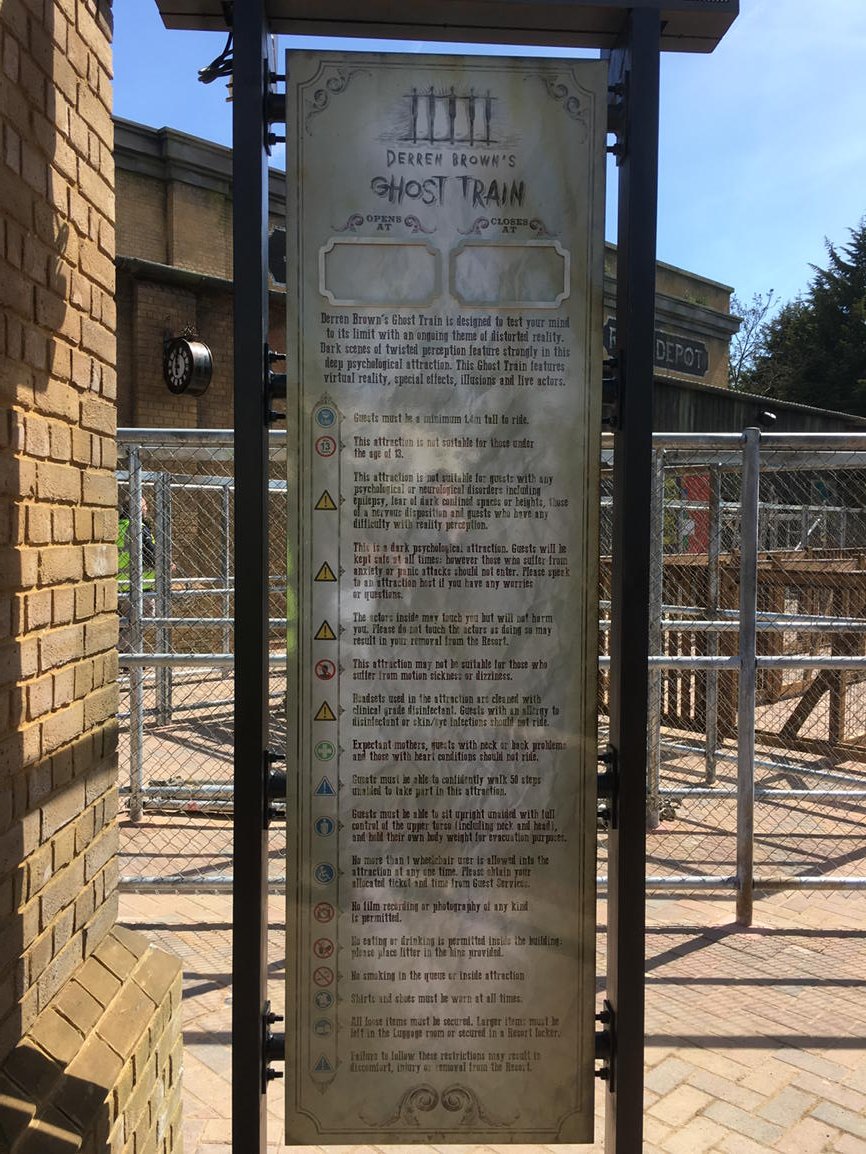 Apparently longest list of warnings/restrictions they've ever had...