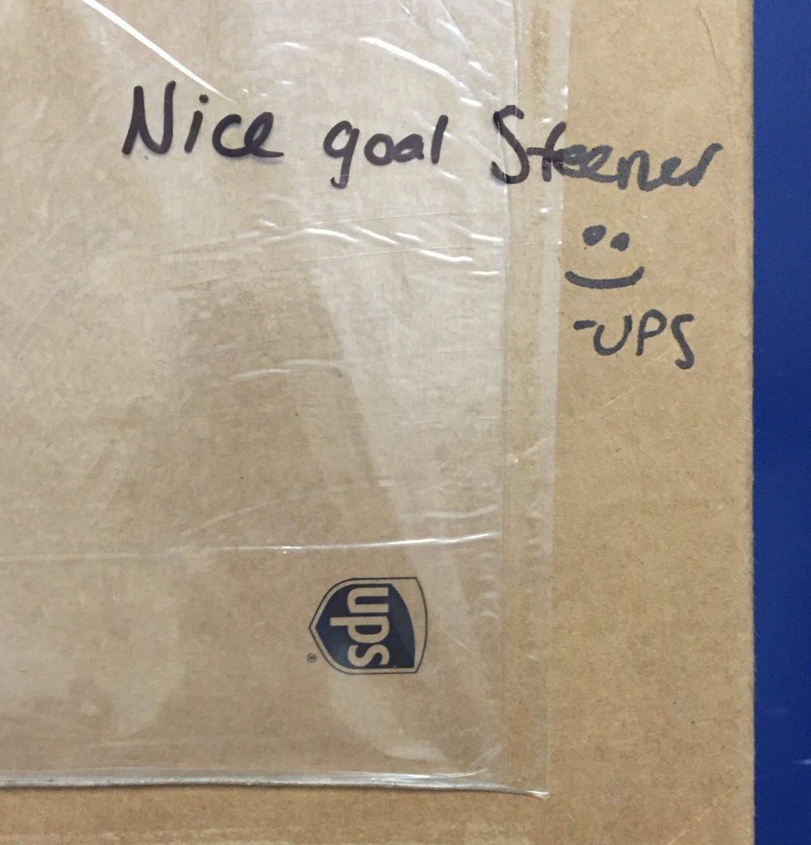 StLouisBlues's tweet photo. UPS delivered some new sticks today with a few special messages. #WeAllBleedBlue #stlblues https://t.co/34WaEKkeCQ