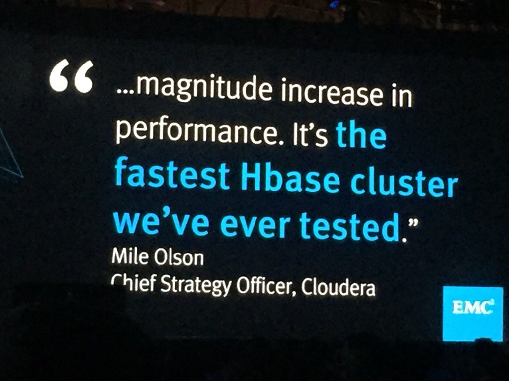 amalorejude's tweet photo. EMC DSSD momentum with great quote from @cloudera @EMCcorp #EMCWORLD #EMCWinARift https://t.co/7nXboQ5aXb