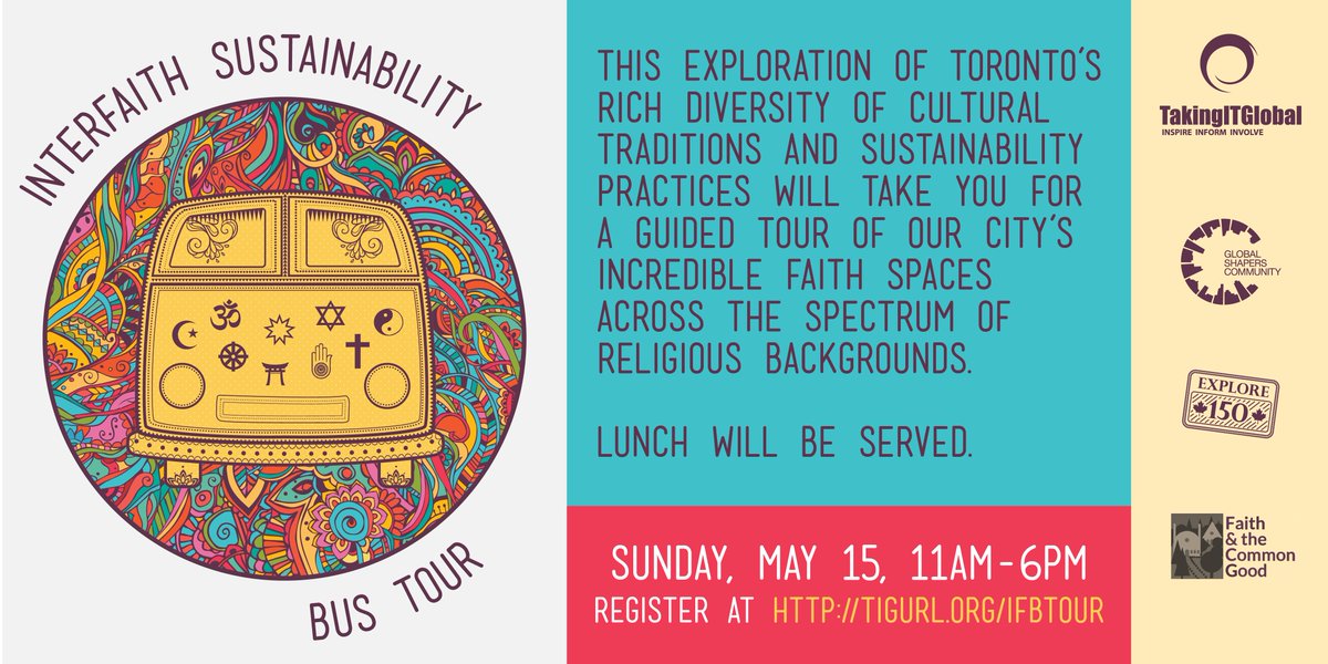 Youth_Movements's tweet photo. #Toronto Friends, join us May 15 for the #Interfaith #Sustainability Bus tour! Sign up here https://t.co/8c4hCq89ay https://t.co/CuAsN62WKb