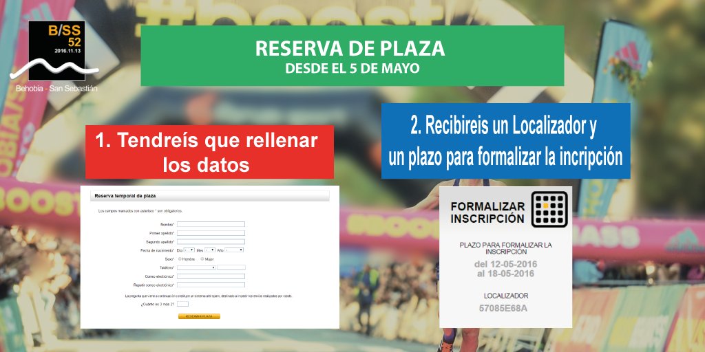 BSS_Fortuna's tweet photo. Mañana a las 12:00 del mediodía se abren las inscripciones de la #BehobiaSS. Pasos a seguir en la foto. https://t.co/Vrtn70W0w6