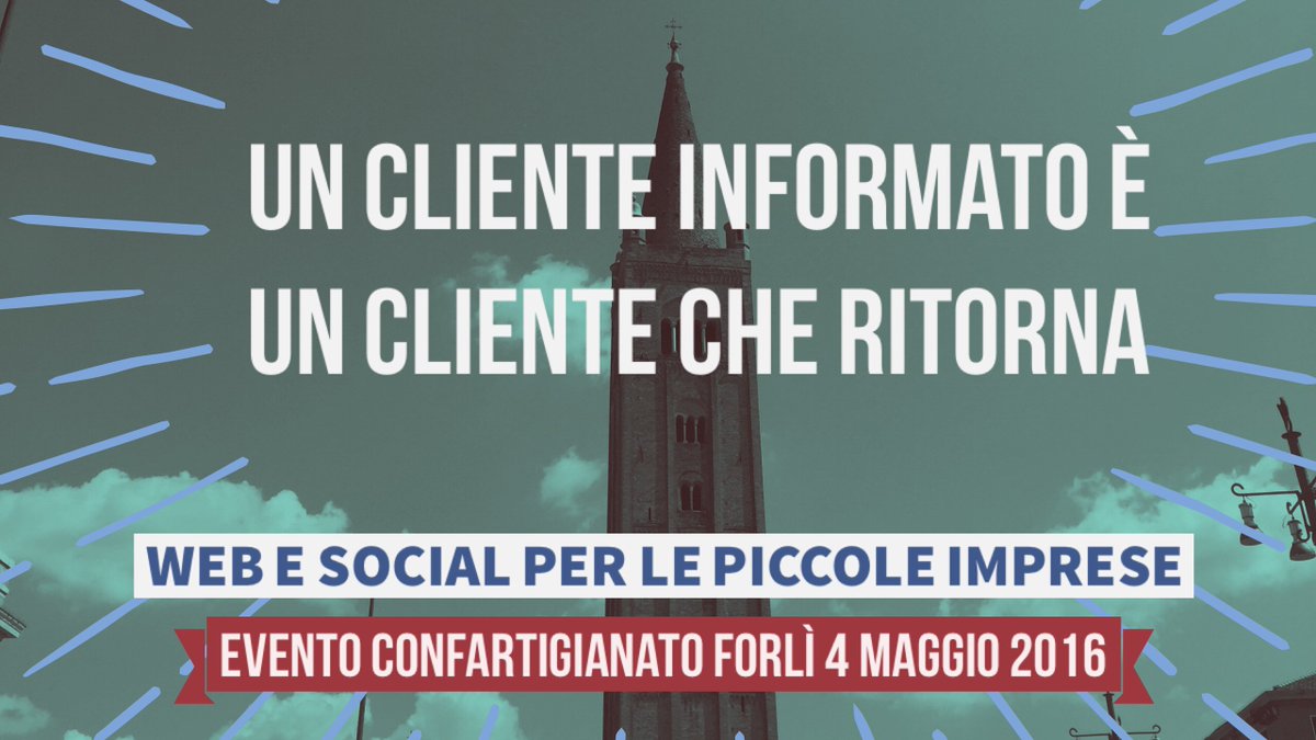webvandilli's tweet image. In diretta dal #SocialConf16 Forlì: “Quanto è importante formare i propri clienti?” #pensierilaterali #SMcosi