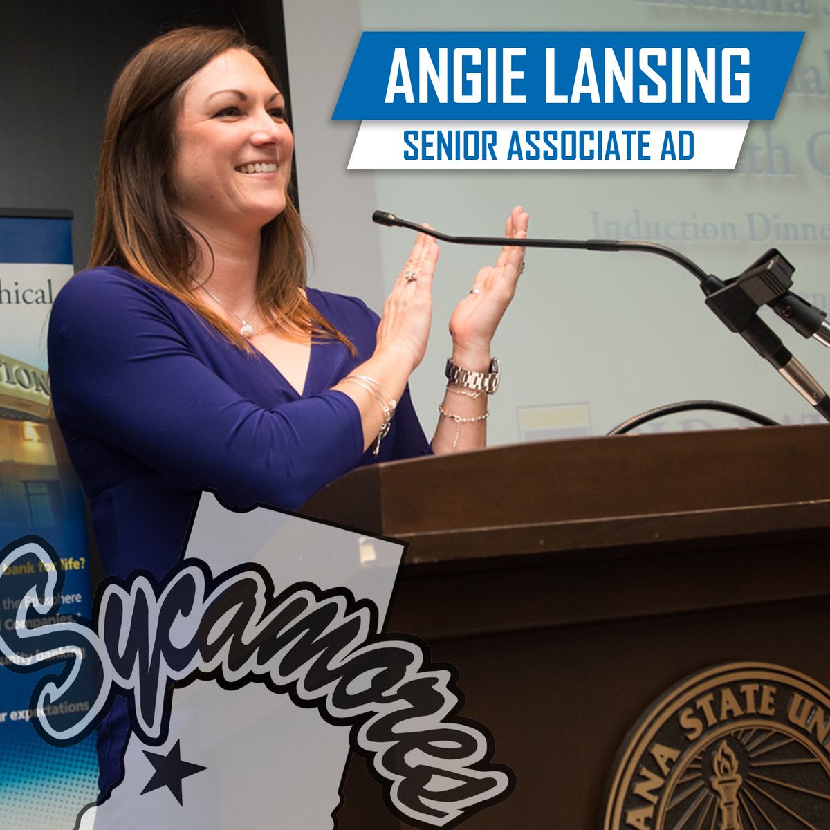 IndStAthletics's tweet photo. @AngieLansing Promoted To Senior Associate Athletics Director For Sycamore Athletics https://t.co/r2M7fn5LSm https://t.co/GvYq5pRnph