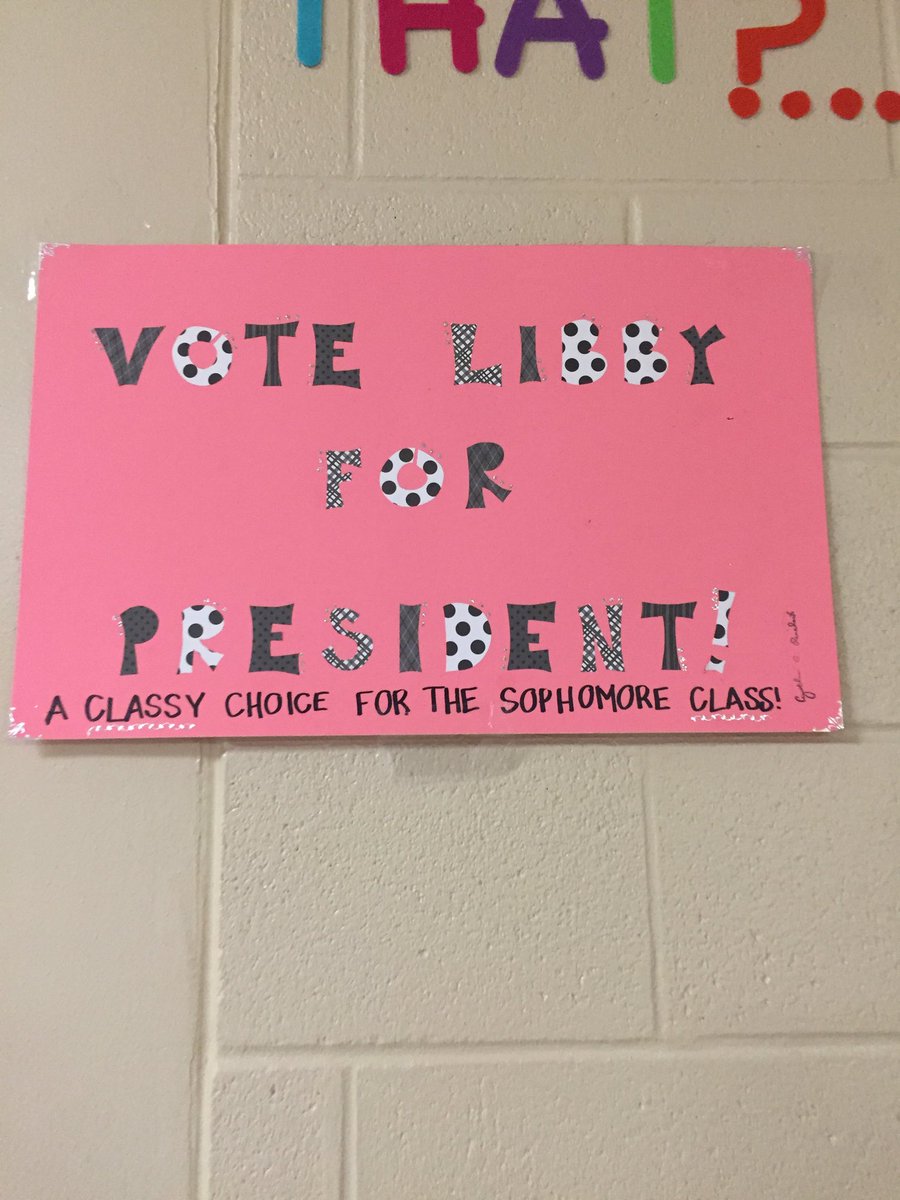 tylrdcksn's tweet photo. classy choice for your class president #votelibby https://t.co/uERgX1x6cE