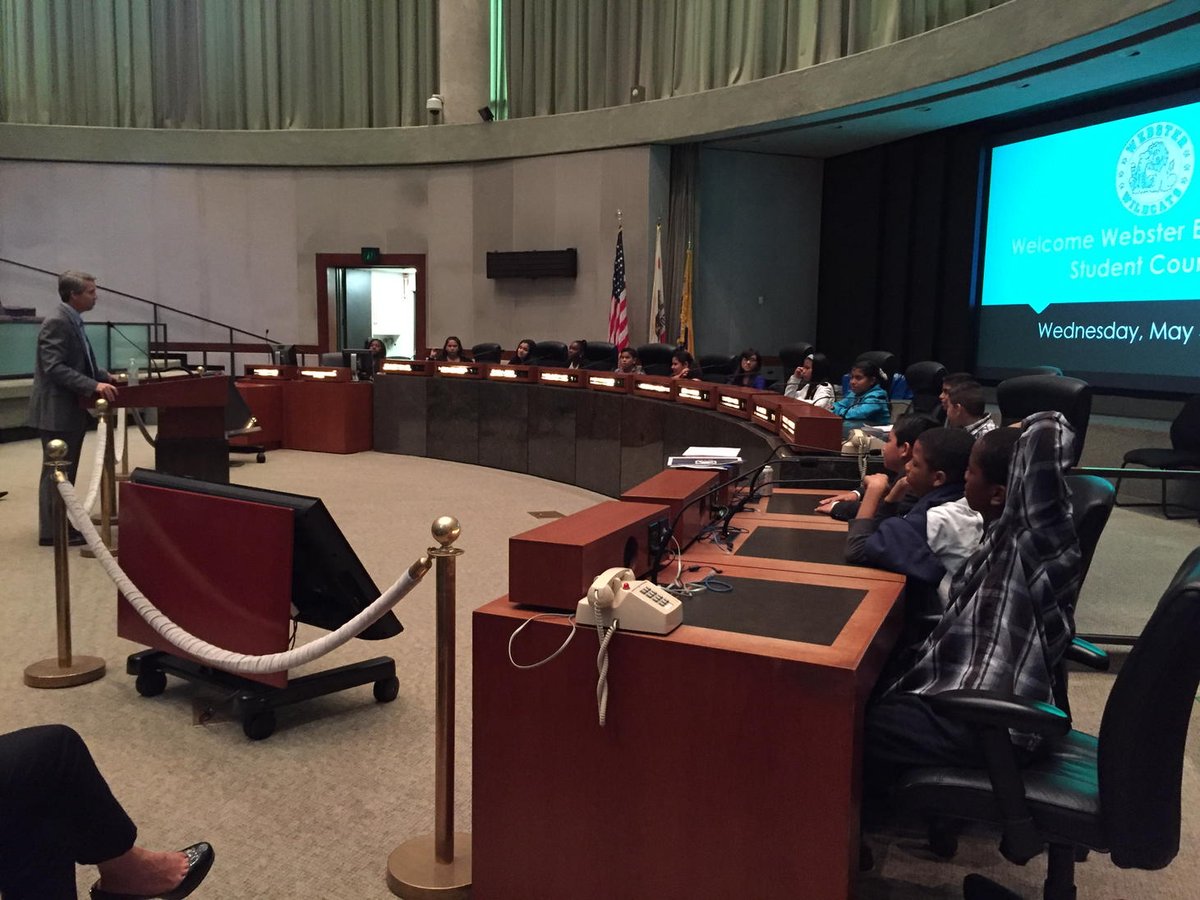 Webster Elementary at City Hall today to learn about City Government.  Grilling City Prosecutor Doug Haubert!