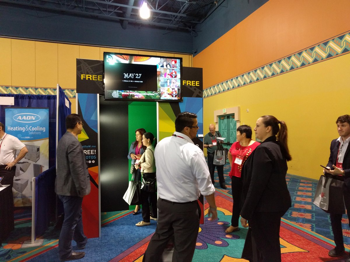 SelfieW.me in Disney Booth for Walt Disney Pictures, Pixar and Marvel at Cinemark Convention in Orlando