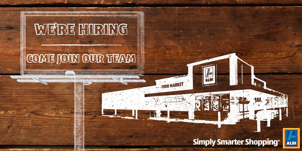 AldiUSA's tweet photo. Want to work at ALDI? Find out if we're hiring in your neighborhood here: https://t.co/weIt5DgN2P #ALDIjobs https://t.co/BxafFCwjMx